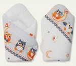 Zavinovačka hladká 80x80 potlač grey šedá K sova 1358