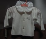 Svetrík RB 351 white biela saténový golier Ela 68 3493