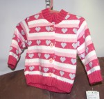 Svetrík JM 332 pink ružová srdiečko 62 2088