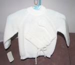 Komplet 2 dielny JN 444 white biela čiapka kabátik Baby A 62 2208