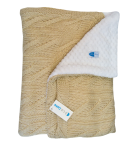 Pled 70 80x90 beige béžová podšitá DUO pletená deka 2367