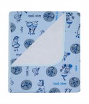 072 75x90 bavlna potlač zebra blue modrá deka 308