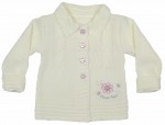 Svetrík JM 292 ivory maslová s golierikom + šál  92 3172