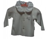 Svetrík RB 351 white biela saténový golier Ela 56 1885