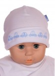 Čiapka Cr-Cz045 Autíčka white biela 34 36 38 40 42 3936