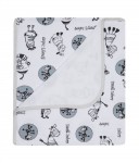 072 75x90 bavlna potlač zebra grey šedá deka 4258