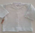 Kabátik HX white biela bodky 56 4555