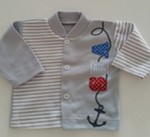 Kabátik HX potlač grey šedá pásik kotva 62 4634