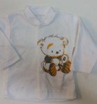 Kabátik HX potlač white biela macko 56 4650