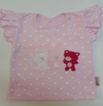 Košielka krátky rukáv HX potlač pink ružová 68 4914