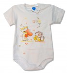 Body krátky rukáv HX potlač white biela 56 5025