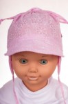 Čiapka L-Cz542 viazanie pink ružová 46 48 50 52 5406