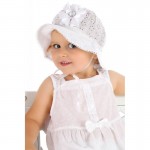 Čiapka L-Cz023g white biela pink ružová 42 44 46 48 5456