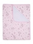 646 80x90 topitos potlač - bavlna pink ružová deka 6446