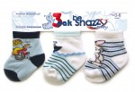 Ponožky bavlnené bezošvé farebné 3-PAK/A 0-3 mes chlapec 6503