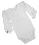 Body dlhý rukáv RB 735 white biela slávnostné Magda 86 7011