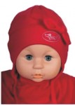 Čiapka WJ-Cz145 viazanie Mašlička red červená 38 40 42 44 46 7095