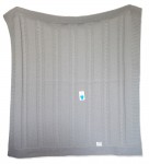 Pled 10 80x90 grey šedá pletená deka 7250