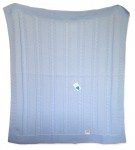 Pled 10 80x90 blue modrá pletená deka 7252