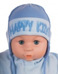 Čiapka WJ-Cz164 viazanie Happy Kids blue modrá 36 38 40 42 44 7536