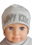 Čiapka WJ-Cz164 viazanie Happy Kids grey šedá 36 38 40 42 44 7538