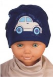 Čiapka WJ-Cz522b Autíčko navy blue tmavomodrá 50 52 54 7705