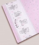 Ochranné hniezdo 180x30 BA potlač grey pink ružová K macko kocky 8072