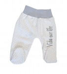 Polodupačky HX potlač white šedý nápis 62 8262