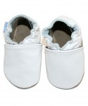 Capačky BA 001 kožené soft hladké white biela 16-17  0-6 mes 8314