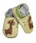 Capačky BA 086 kožené Žirafa beige béžová 16/17 0-6 mes. 8331
