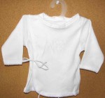 Košielka B vrúbková výšivka white biela 56 9107