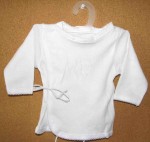 Košielka B vrúbková výšivka white biela 62 9108