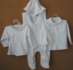 Komplet košielka kabátik dupačky čiapka 56 výšivka white biela 9112