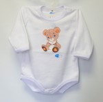 Body dlhý rukáv HX potlač white biela 56 9131