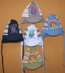 Čiapka 260 42-44 viazanie mix farieb jednofarebné s výšivkou 9173