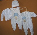 Komplet BA 4 dielny 56 blue modrá s bielou 9191