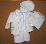 Komplet 6 dielny ND white biela s modrou Tadzio 80 3434