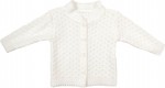 Svetrík JM 242 white biela na gombíky 104 2914