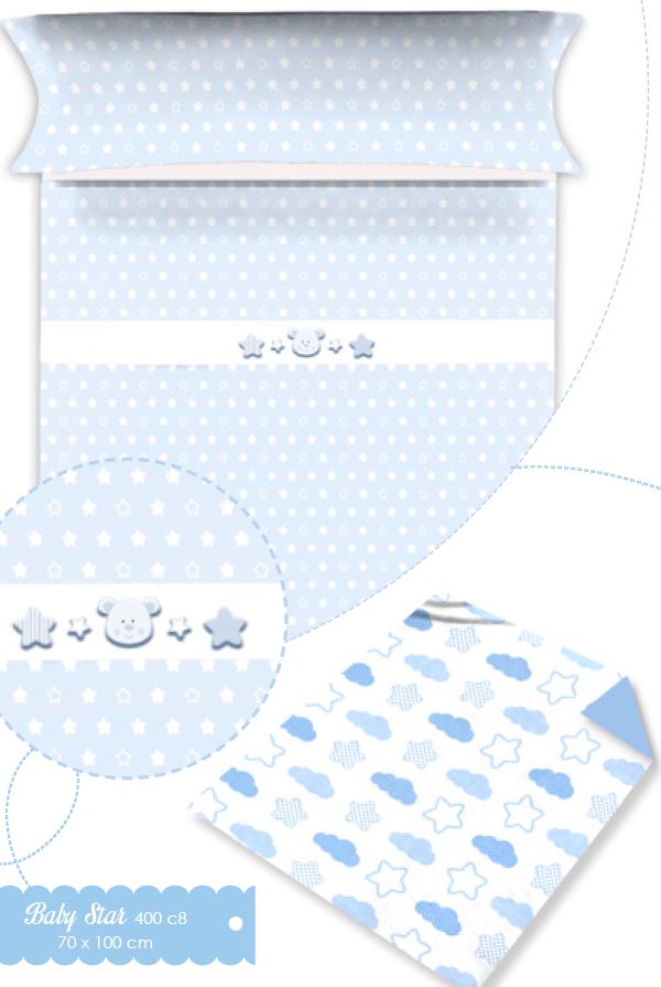 Baby Star 400 c8 70x100 blue modrá deka 1106