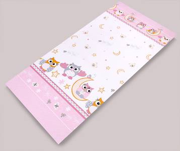 PS 3D 100x135 40x60 180x30 BA potlač pink ružová K sova 1207