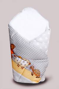 Zavinovačka hladká 80x80 potlač grey šedá K sloník 1334