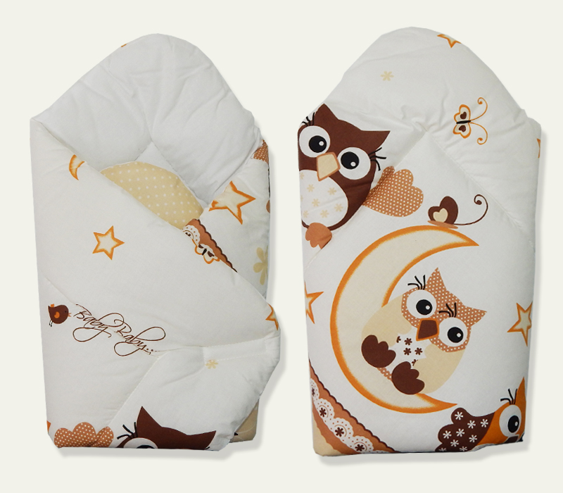 Zavinovačka hladká 80x80 potlač beige béžová K sova 1359