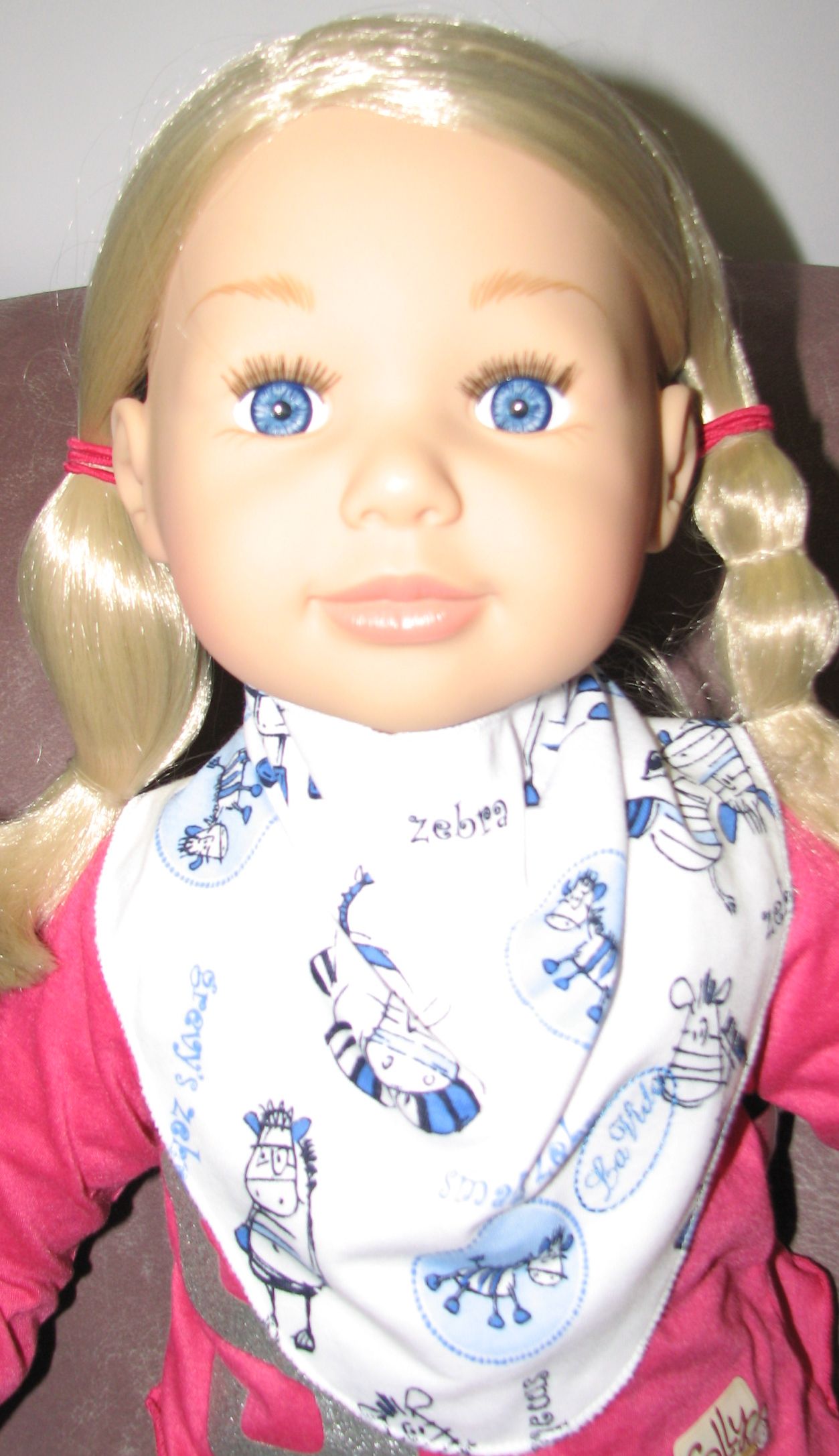 Podbradník šatka suchý zips potlač blue modrá 1444