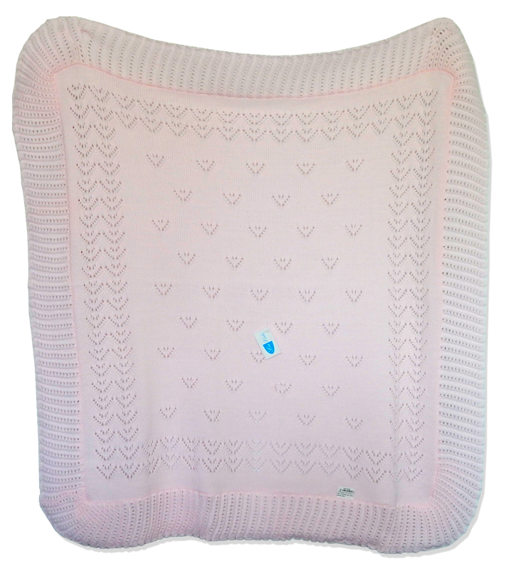 Pled 18 80x90 pink ružová pletená deka 1515