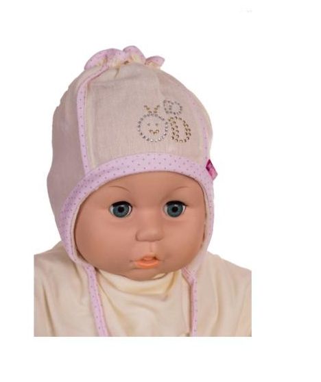 Čiapka L-Cz043 viazanie pink ružová 36 38 40 42 44 1529