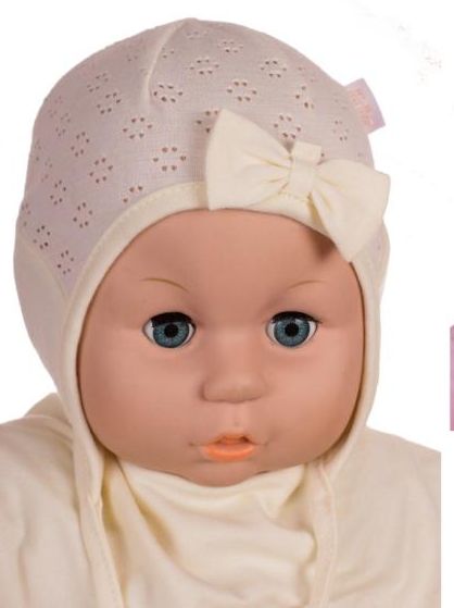 Čiapka L-Cz041 viazanie beige béžová 36 38 40 42 44 1569