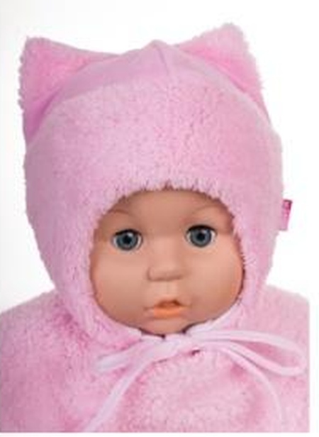 Čiapka Z-Cz066 viazanie Rys pink ružová 36 38 40 42 44 46 1648