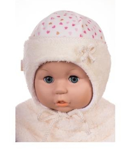 Čiapka Z-Cz054 viazanie Milka white biela 36 38 40 42 44 46 1684