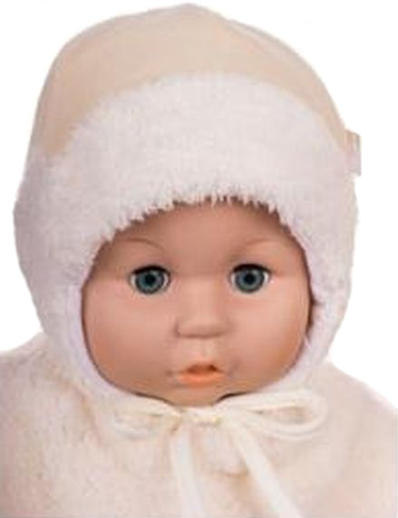 Čiapka Z-Cz043 viazanie Macko ivory maslová  36 38 40 42 44 46 1700