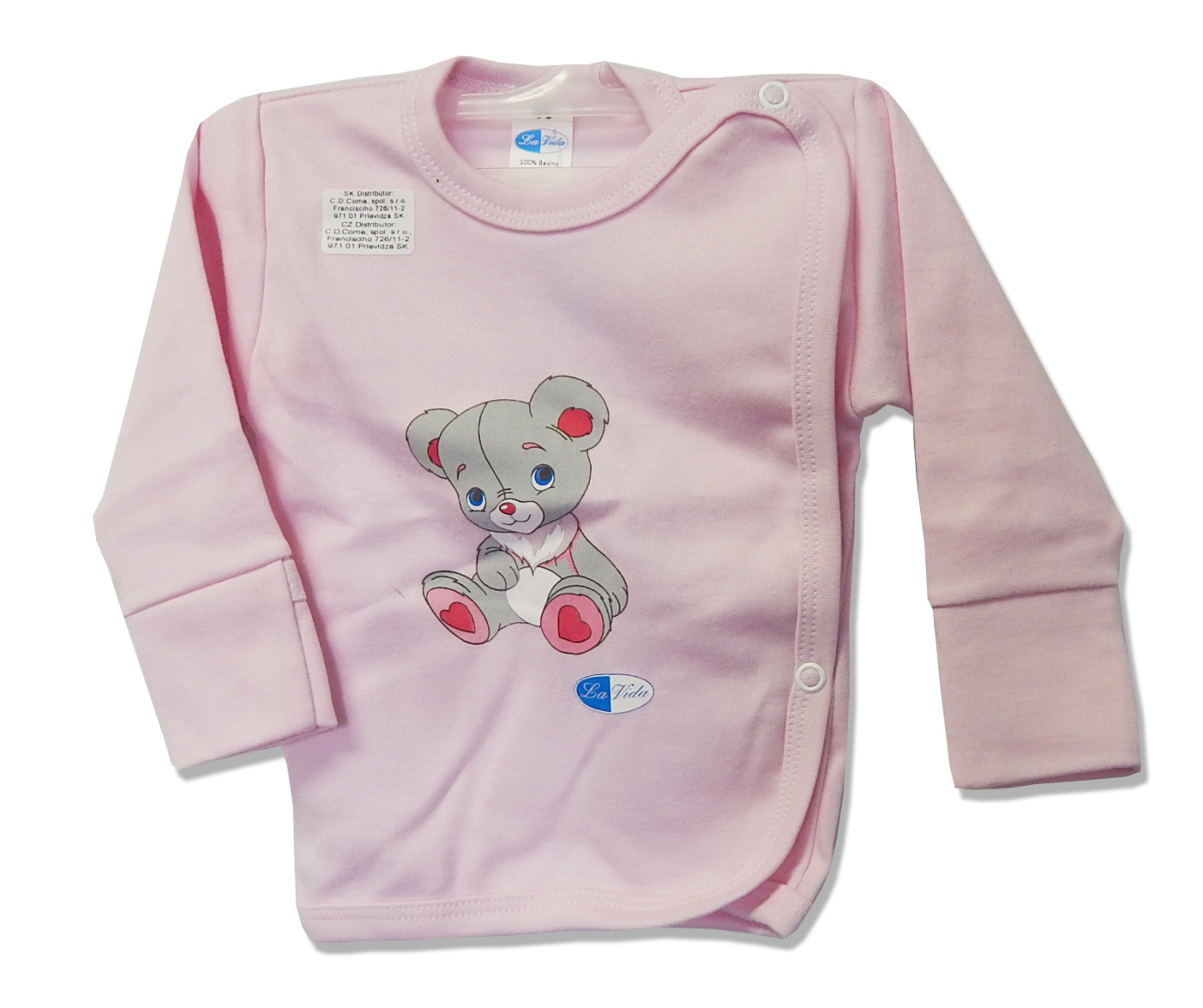 Košielka rukavičky HX potlač pink ružová 68 3707